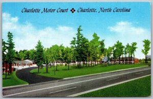 Charlotte North Carolina 1950s Postcard Charlotte Motor Court Motel