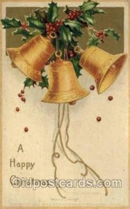 Artist Ellen Clapsaddle, Christmas 1907 light corner wear, postal used 1907
