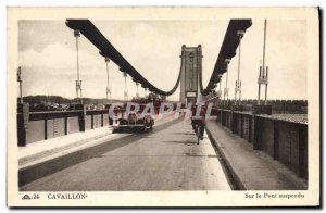 Old Postcard Cavaillon Suspension Bridge