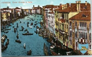 postcard Venice Italy - Canal Grande in festa