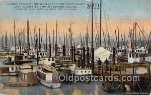 Forest of Masts Alaska & Puget Sound Salmon Ship Unused 