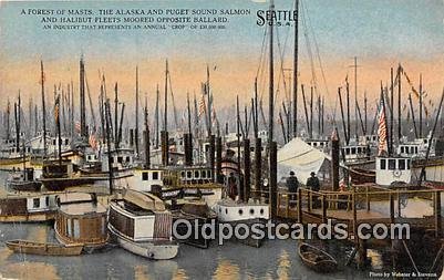 Forest of Masts Alaska & Puget Sound Salmon Ship Unused 