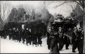 McCabre Funeral in Winter Publ in Vienna Wien Austria Real Photo Postcard
