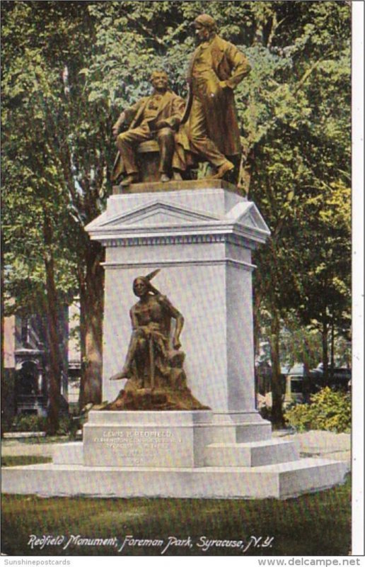 New York Syracuse Redfield Monument In Foreman Park 1910