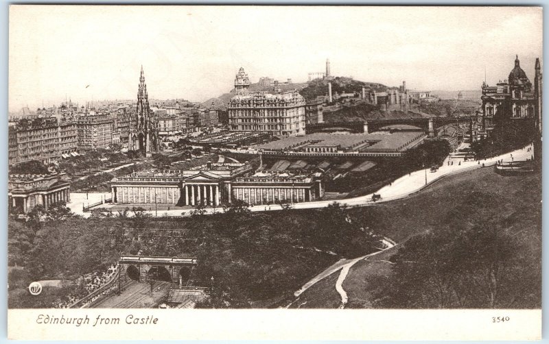 c1910s Edinburgh, Scotland From Castle Scott Monument National Gallery A340