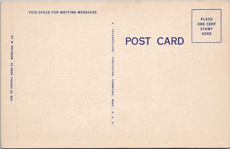 WV Market Street Looking South Wheeling West Virginia Postcard Z29