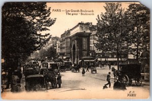 VINTAGE POSTCARD COPLEY SQUARE SCENE AT BOSTON MASSACHUSETTS c. 1940