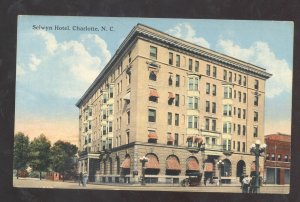 CHARLOTTE NORTH CAROLINA NC DOWNTOWN SELWYN HOTEL VINTAGE POSTCARD