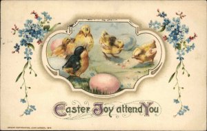 Winsch Easter Chicks Decorated Egg Embossed c1910 Vintage Postcard