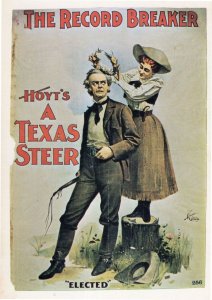 Charles H Hoyt A Texas Steer American Theatre Poster Postcard