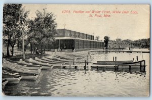 St. Paul Minnesota Postcard Pavilion Water Front White Bear Lake c1911 Vintage