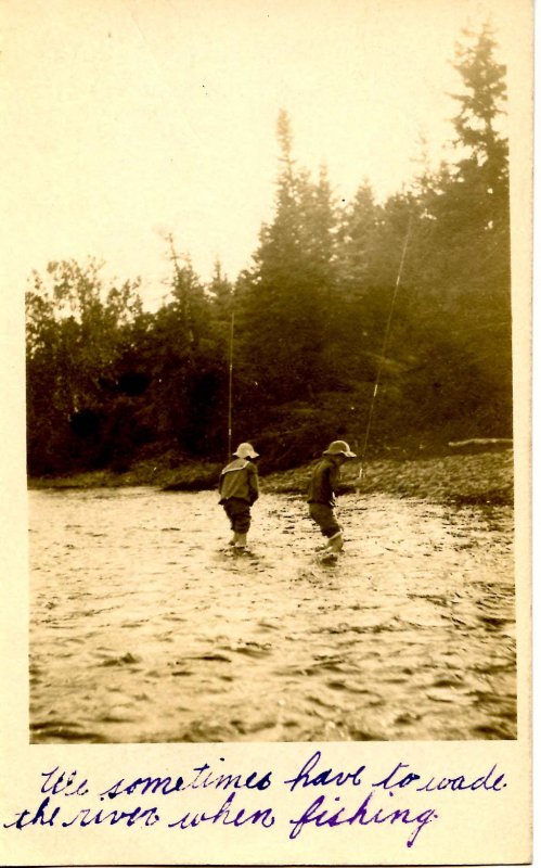 Canada - New Brunswick. Jacquet River, Fishing in 1911.   *RPPC