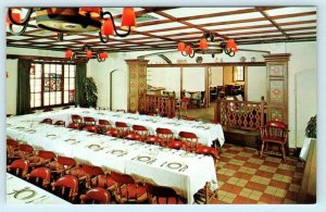 SAN JUAN, Puerto Rico ~ Banquet Room ZIPPERLE'S BAVARIAN TAVERN c1960s Postcard