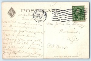 c1914 Wilmington Delaware DE Postcard Moonlight Brandywine Night Scene Posted