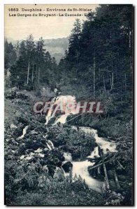 Old Postcard Dauphine surroundings St Nizier Gorges Noisy waterfall
