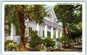 NATCHEZ, MS Mississippi ~ Historic COTTAGE GARDENS c1940s Curt Teich Postcard