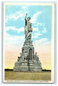 c1920's National Monument To The Forefathers Plymouth Massachusetts MA Postcard 