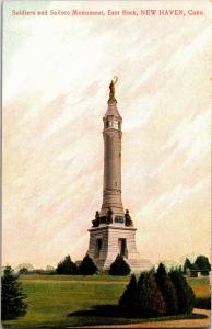 Soldiers and Sailor Monument East Rock New Haven CT Vintage Postcard Q28