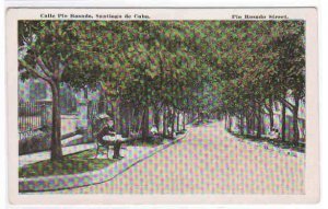 Calle Pio Rosado Santiago de Cuba 1920c postcard