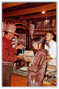 Gray Mountain Trading Post Authentic Indian Handwork Flagstaff AZ Postcard