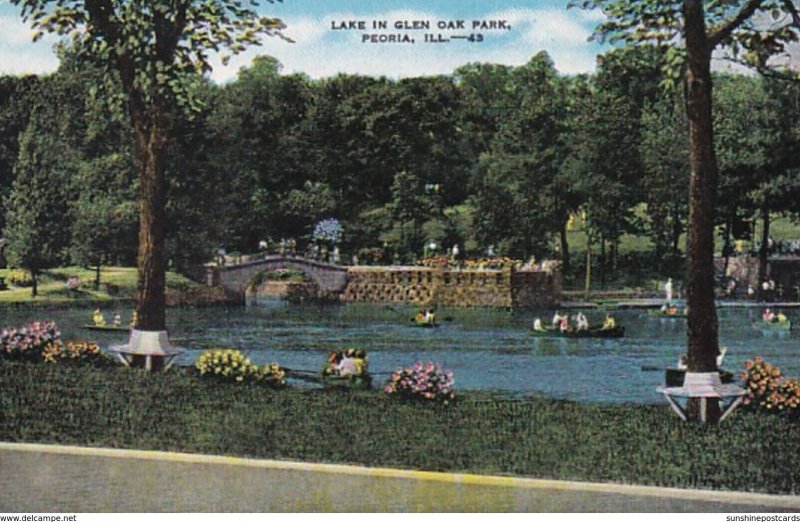 Illinois Peoria Lake In Glen Oak Park 1946