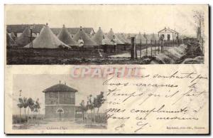 Camp of Sissonne Old Postcard tents and barracks (militaria)