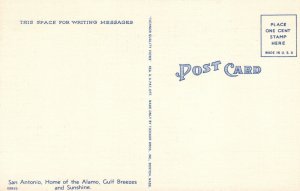 Vintage Postcard Along San Antonio River Venice Of America Gulf Bridges Texas TX