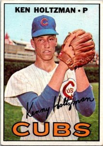 1967 Topps Baseball Card Ken Holtzman Chicago Cubs sk2199