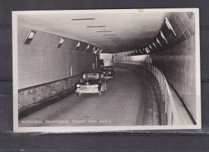 NETHERLANDS, ROTTERDAM, MAASTUNNEL, AUTOMOBILES, c1950 ppc.
