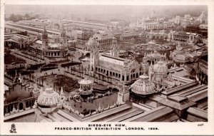 Real Photo Postcard Birds Eye View Franco-British Exhibition London 1908