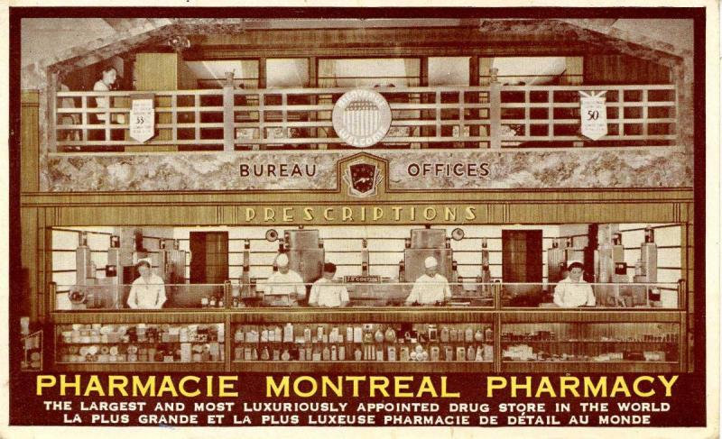 Canada - Quebec, Montreal. Pharmacie Montreal