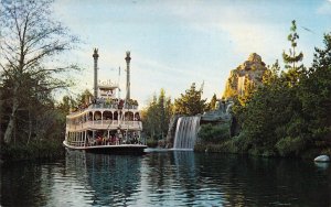Disneyland, 010292, Mark Twain Steamboat, Cascade Peak, Old Postcard
