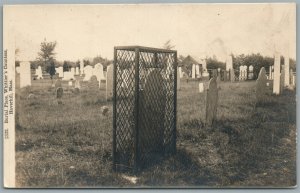 HAVERHILL MA CEMETERY ANTIQUE REAL PHOTO POSTCARD RPPC