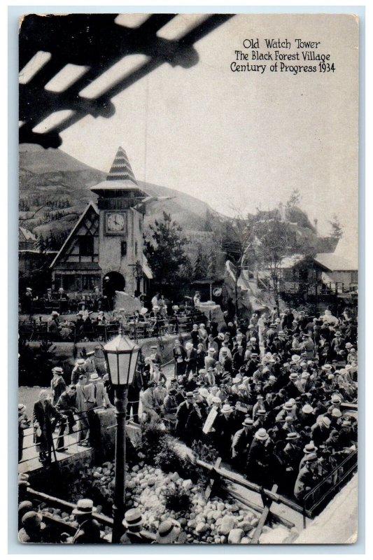 c1940s Old Watcher The Black Forest Village Century Progress Chicago IL Postcard