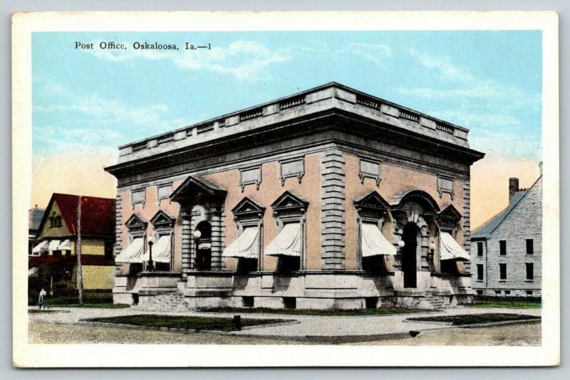 Oskaloosa Iowa~Beaux Art Post Office~Arch Doorways & Awesome Awnings~1920s 