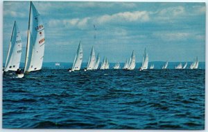 M-80247 Star Boats Racing in Long Island Sound's Salty Waters USA