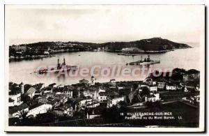 Old Postcard Villefranche-sur-mer panorama from the Mont Boron