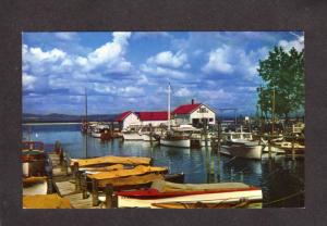 VT Burlington Boat Yacht Steamer Ferry Marina Lake Champlain Vermont Postcard
