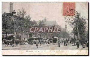 Old Postcard Paris A Morning In Halles Gentrales