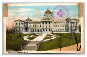 Vintage 1919 Postcard The Capitol Building and Grounds Harrisburg Pennsylvania