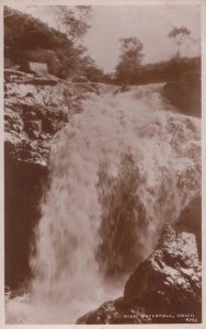 High Ferocious Waterfall Onich Fort William Scotland Vintage Real Photo Postcard