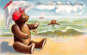Good Old Summer Time Bear Unused close to perfect, yellowing on back corners ...