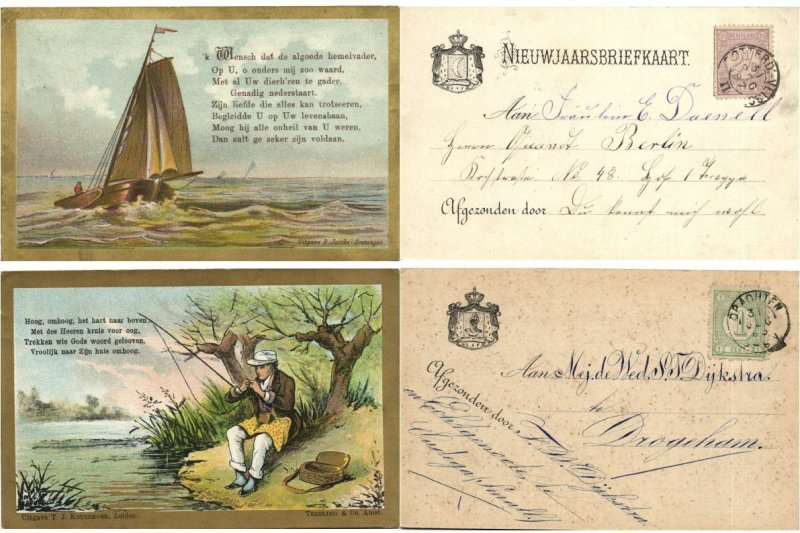 FANTASY DUTCH EARLY CARDS 1887-1895 Period 23 Vintage Postcards (L4177)