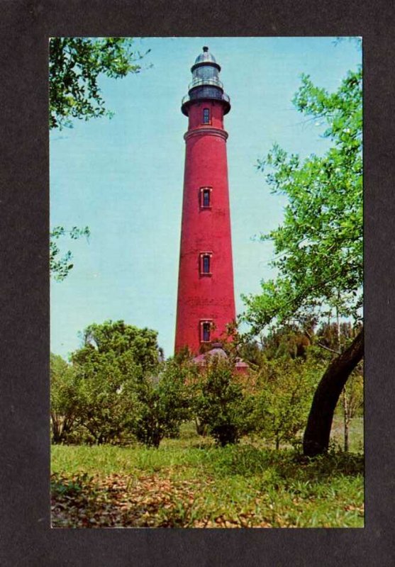 FL Lighthouse Light House Inlet Harbor Daytona Beach Florida Postcard