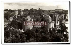 Modern Postcard Fougeres View gnerale du Chateau rocks taken from St Sulpice