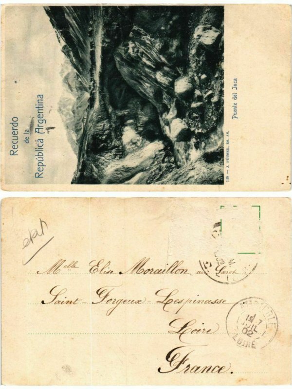 CPA AK ARGENTINA-Recuerdo de la Rep.Argentina-Puente del Inca (349408)