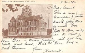 Mason City Indiana Court House Greetings Antique Postcard J71477