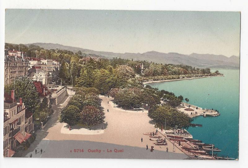 Suisse Lausanne Switzerland Ouchy Le Quai Vintage Photoglob Postcard ca 1910