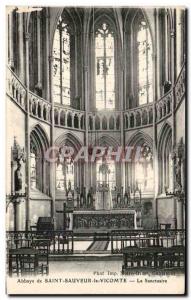 Old Postcard Abbaye De Saint-Sauveur-le-Vicomte The Sanctuary