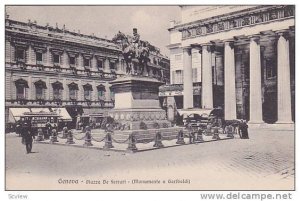 Piazza De Ferrari, Monumento a Garibaldi, Genova (Liguria), Italy, 1900-1910s